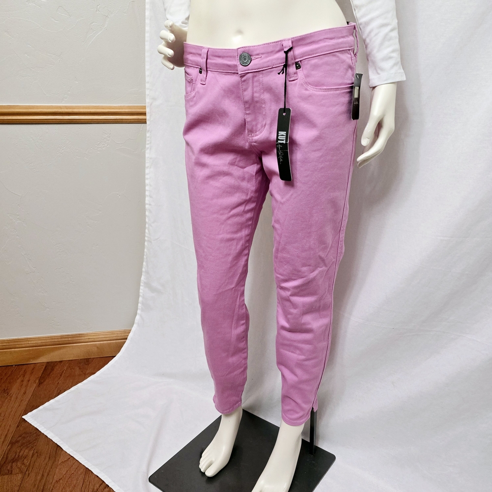 NWT Kut Pink Ellen Denim Jeans Mid Rise Size 10